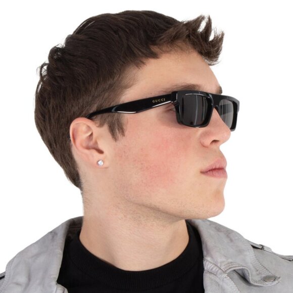 Gucci GG1616S 002 Rectangle Sunglasses - Bilayer Brown/Gold Mirror - Picture 2 of 10